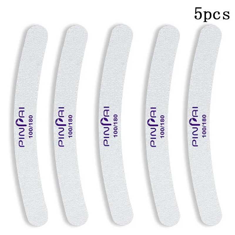 100/180 пилочка для ногтей шлифовальный буферный блок для педикюра Маникюр серая лодка полировка лак для красоты Инструменты для нейл-арта 1 шт/5 шт./лот - Цвет: 5pcs-2