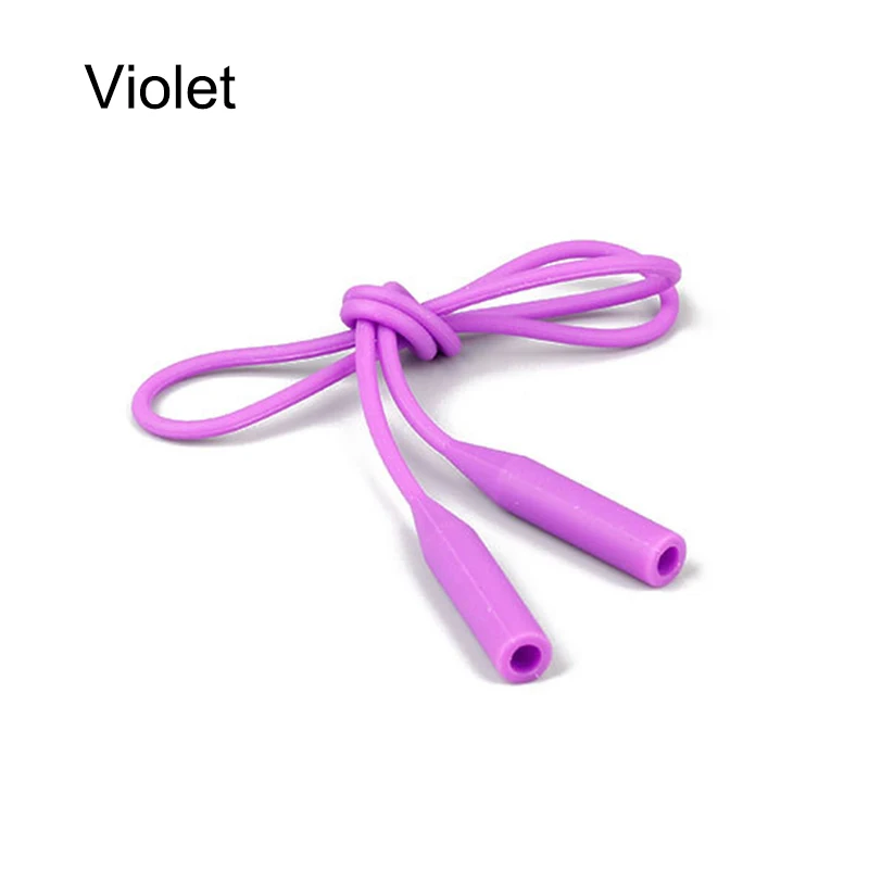 56cm Silicone Glasses Chain Strap Cable Holder Neck Lanyard for Reading Glasses Keeper MUG88 - Color: violet