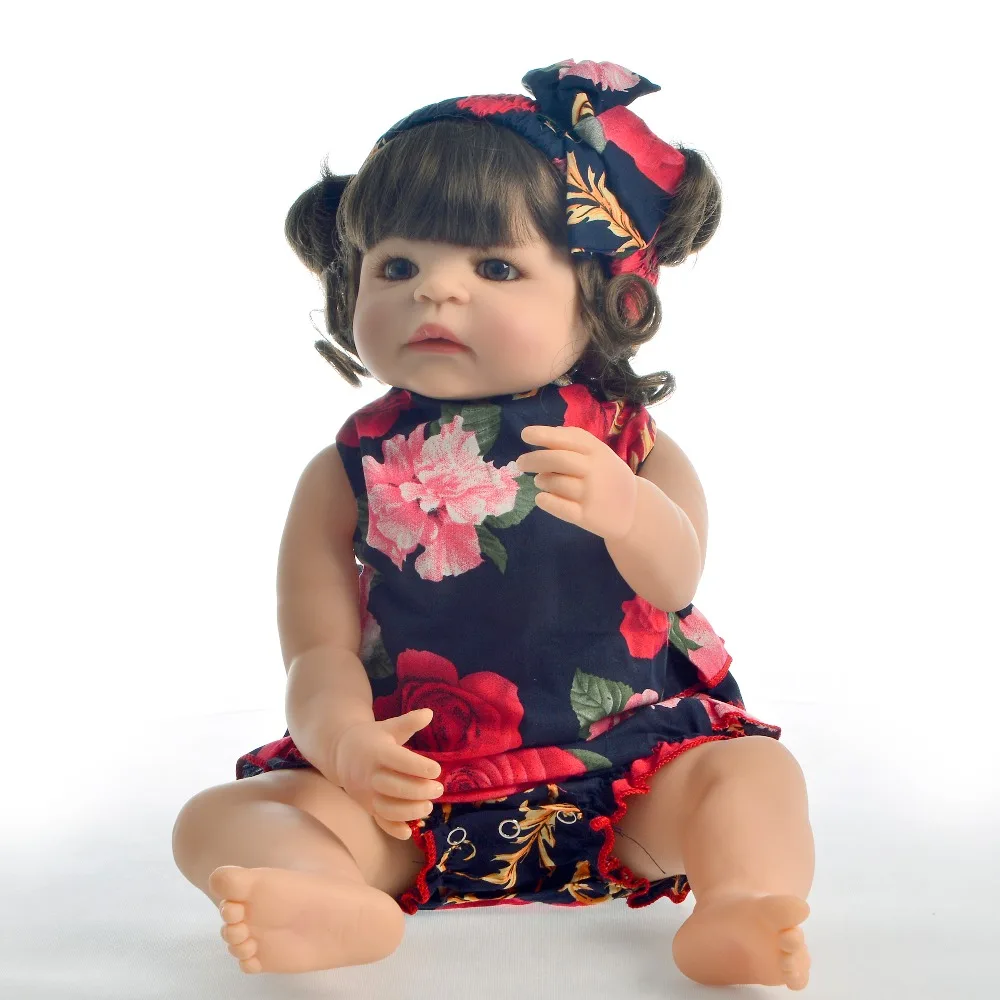 KEIUMI горячая Распродажа 22 дюймов кукла-реборн силиконовая полностью Реалистичная игрушка для девочек Модная кукла для детей подарки на день рождения