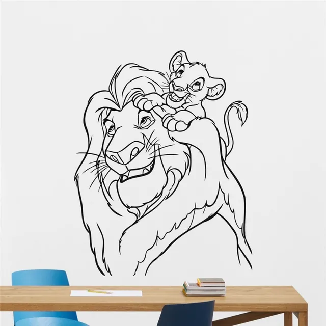 Lion King Wall Decal Cartoons Vinyl Sticker Simba Nursery Lion King Wall Decal Cartoons Vinyl Sticker Simba Nursery Kids Baby Room Art