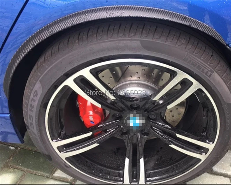 4ピースユニバーサル車のトラックホイール眉毛カーボンファイバールック 明るい黒フレアのプロテクタートリム唇フェンダー 泥除け Aliexpress