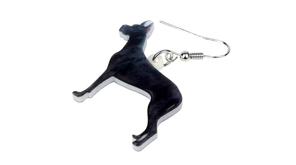 Bonsny Statement Acrylic Great Dane Dog Earrings Dangle Drop Fashion Animal Jewelry Gift For Women Girls Pet Lovers Accessories