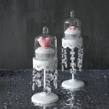 Lacess мини-подставка для торта модная подвеска с кристаллами для торта Лента Прозрачная крышка стойка для закусок