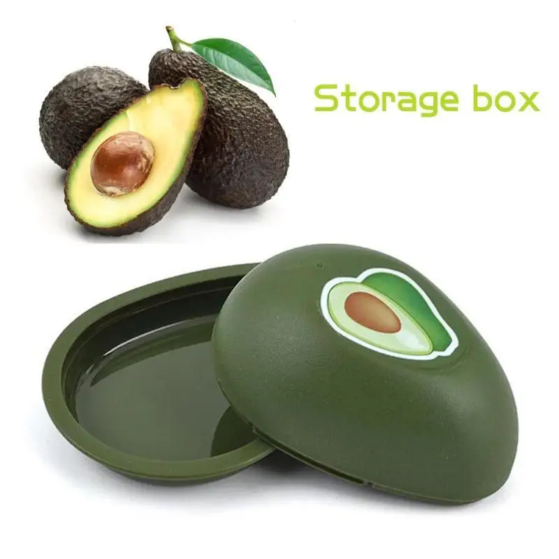 Plastic Avocado Food Storage Box Sealed Cans Preservation Cans Kitchen