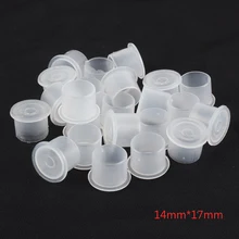 YILONG 14*17 мм 1000 шт. устойчивый пластик татуировки чернила Крышка Прозрачный одноразовые чернила крышка s Selfstand татуировки Чернила чашки