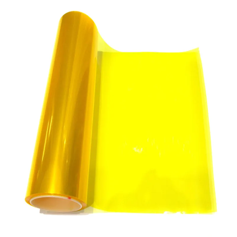Yellow 30cm Yellow Car Headlight Taillight Protector Stickers Auto Light Film Cover Car-styling Tint Vinyl Film Exterior Accessories - Название цвета: Yellow 30cm