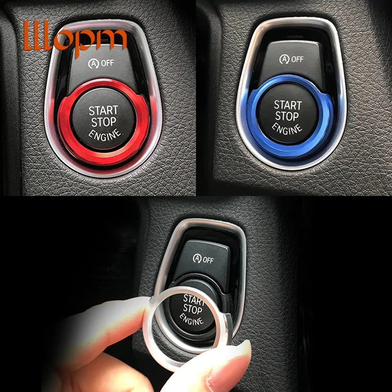 

Car-styling aluminum dedicated a key to for BMW F30 316i 320i 328i F20 start button decorative circle ignition coils Stickers