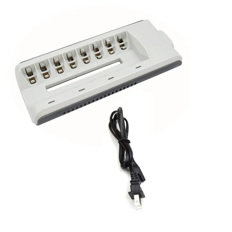 

Universal 8 Slots Battery Charger Home AC EU US Plug Power Charging Adapter With LED Indicator For AA AAA Batteries