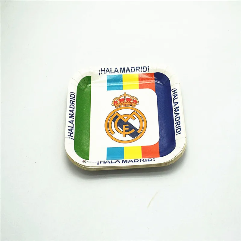 Real Madrid Children Brithday Party Plates 10pcs Lot Home Festival