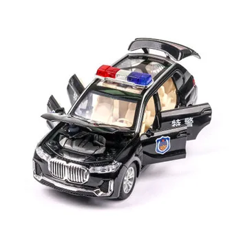 

Simulation X7 Policc Car Alloy Car Model Children Return Car Sound Light Six Open Doors Children's Birthday Gifts Drop Shipping