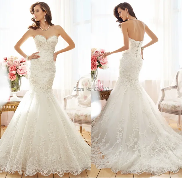 Lace Sweetheart Corset Wedding Dress