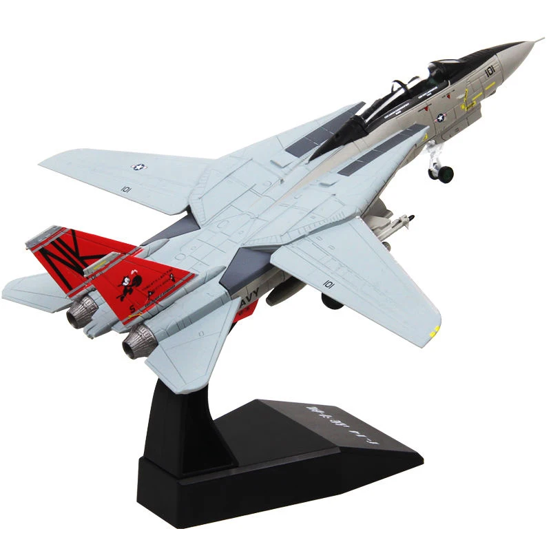 Коллекционная модель 1/100 г., модель Grumman F-14 Tomcat Diecast, самолет ВМС США, игрушка боец, модель для детей, подарки для фанатов