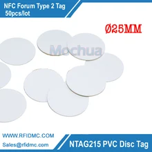 NTAG215 карта ПВХ круглая бирка NFC Forum Тип 2 бирка для Tagmo высокопроизводительная NFC NTAG215 карта