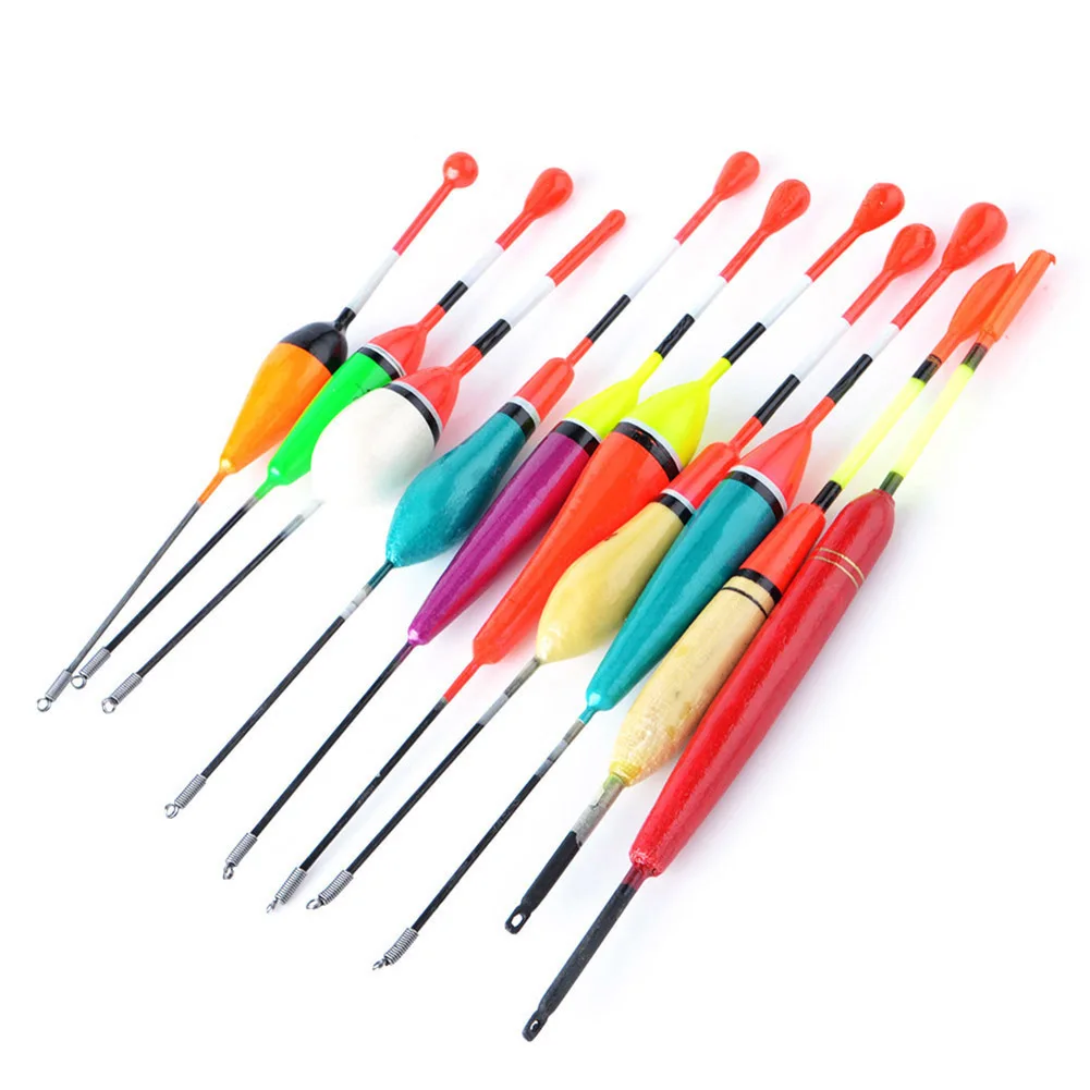 

10pcs Mix Size Color Ice Fishing Float Bobber Set Buoy Floats for Carp Fishing Tackle Accessories ALS88