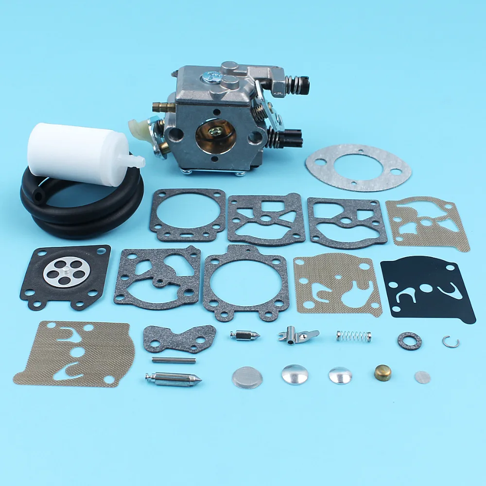 

Carburetor Carb Repair Rebuild Kit For Husqvarna 51 55 Chainsaw #503281504 Walbro WT-170-1 Fuel Line Filter