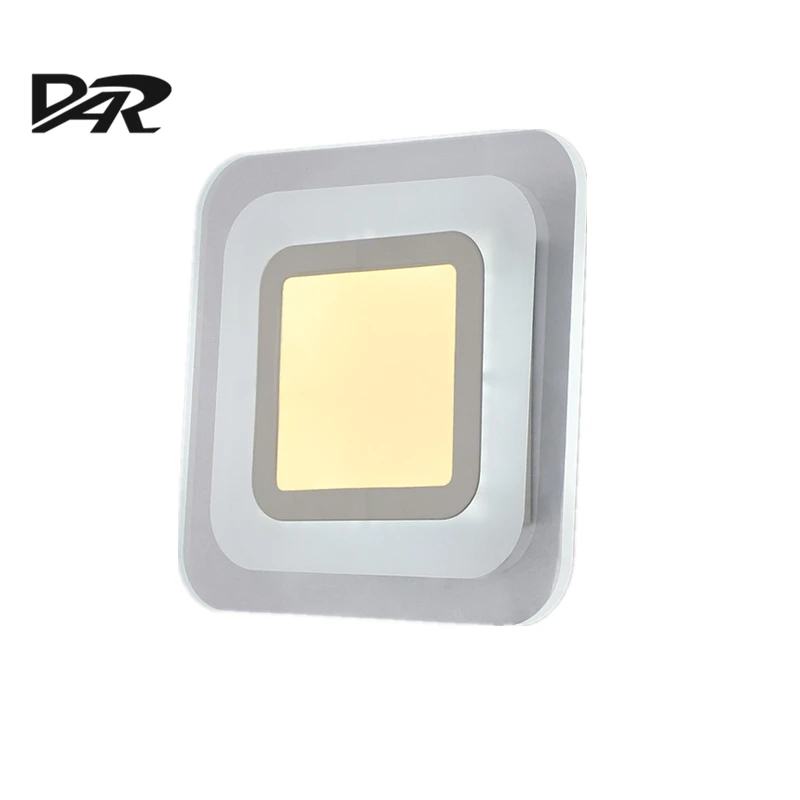 Популярный модный квадратный акриловый светодиодный настенный светильник 17 Вт