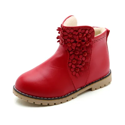 MHYONS/ новые детские ботинки Симпатичные Розовые девочки ботинки martin детская обувь модные ботинки для студентов кроссовки Размеры 21- 30 - Цвет: Красный