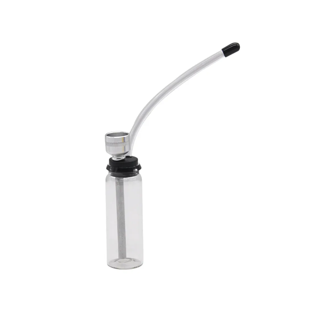 HORNET Glass Bottle Smoking Water Pipe Portable Tobacco Pipe Herb Smoke Pipe Mini Hookah Shisha Accessories - Color: Clear