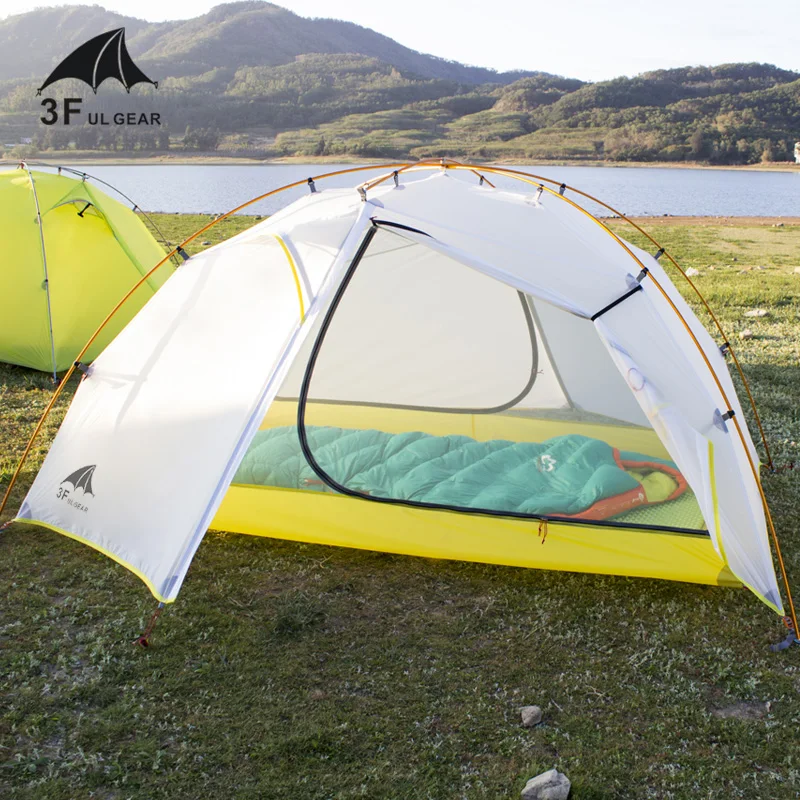 3F UL GEAR Зеленый и Белый 4 палатка для кемпинга сезонная 15D нейлоновые двойные слойные водонепроницаемые палатки для 2 человек