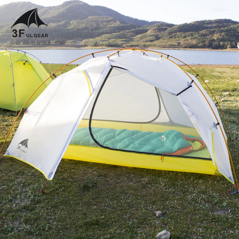 3F UL GEAR Зеленый и Белый 4 палатка для кемпинга сезонная 15D нейлоновые двойные