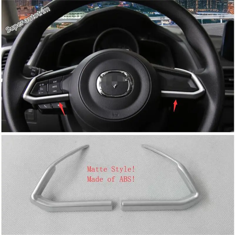 Чехол для руля Lapetus отделка ABS подходит Mazda 2 Demio 2015 2019 красное матовое углеродное