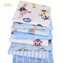 Chainho, Ocean серии, 8 шт./лот, принт твиловая, хлопковая ткань, Лоскутная Ткань для DIY лоскутное шитье ребенка и детей Материал, 40x50 см