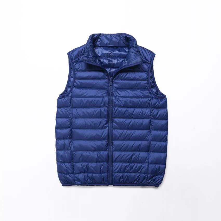 Men Down Vests, White Duck Down, Winter Autumn