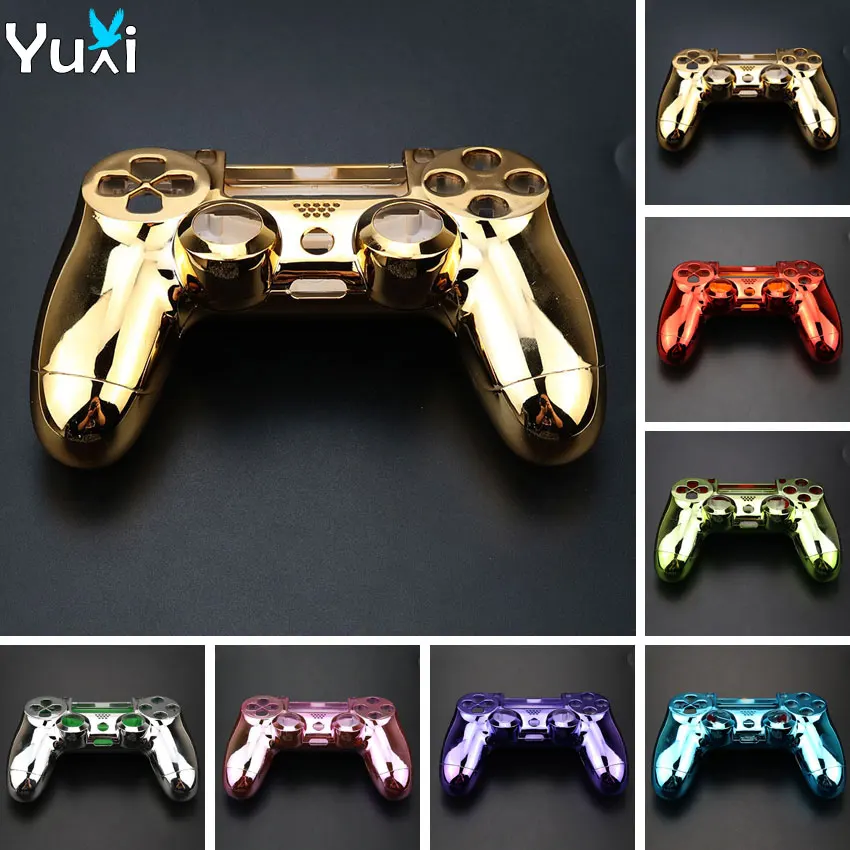 Сменный хромированный чехол YuXi для PS4 передняя и задняя крышки Ремонтный
