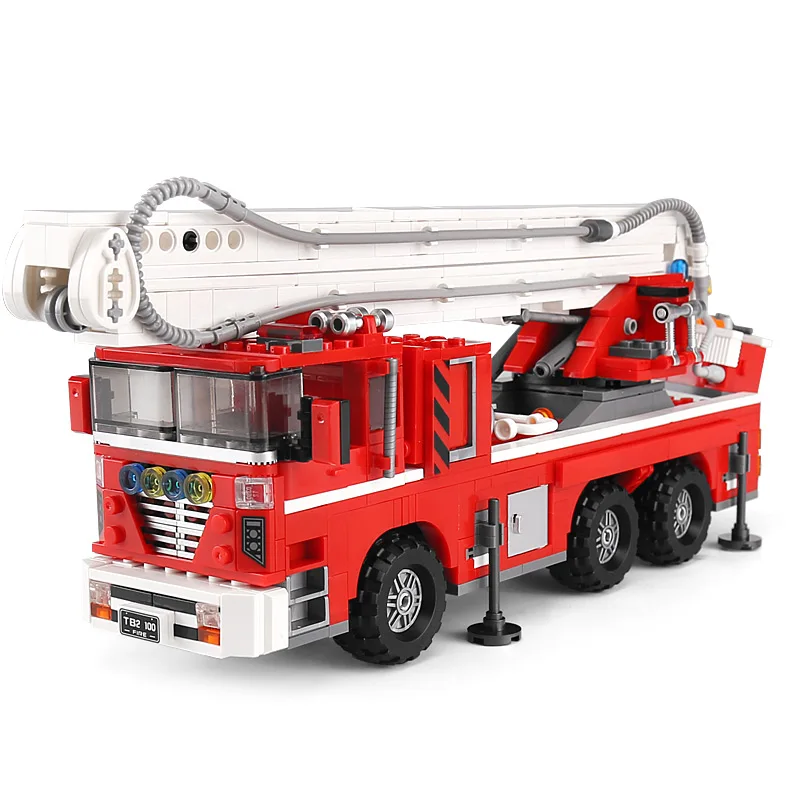

New XINGBAO 03029 City Toys Series The Elevating Fire Truck Set Building Blocks Bricks Toys Car Model Birthday Christmas Gifts
