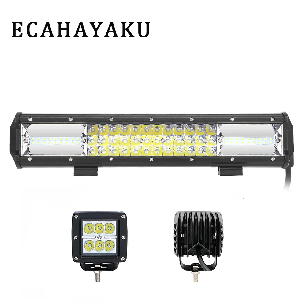 ECAHAYAKU 2 предмета 3 дюймов Led Pod 18 Вт Spot Light 1 шт. 15 216 комбо балка светильник бар для