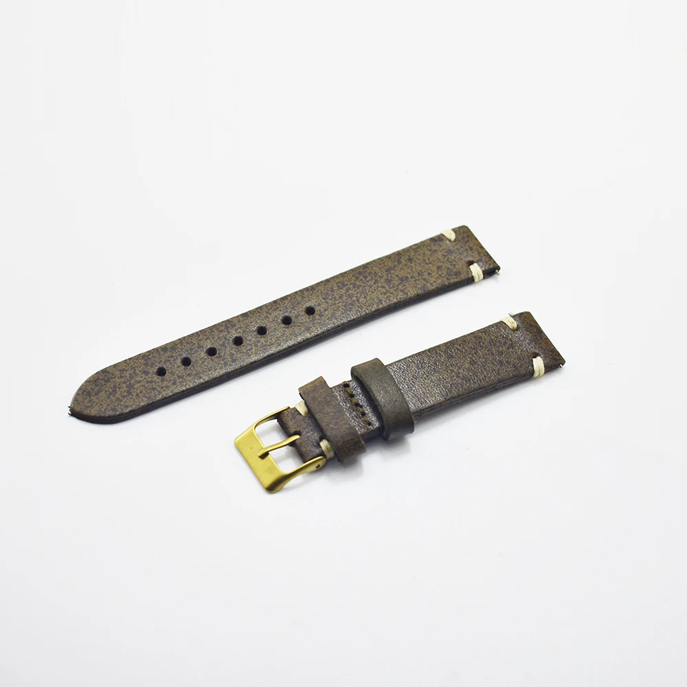 Handmade Leather Watchband Leather Strap 18mm 20mm 22mm 24mm Watch Accessories Stainless Steel Men Woman High Quality 2018 new