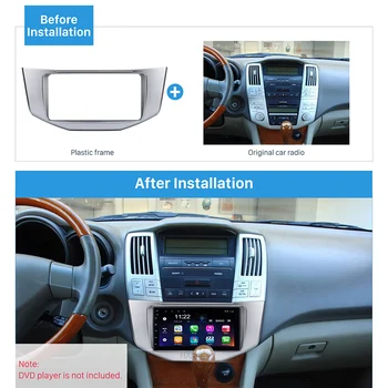 

Harfey 2Din Car Radio Auto Stereo Panel Adaptor Fascia for Lexus RX330 RX350 Toyota 2003 2004 2005 2006-2010 Harrier DVD Frame