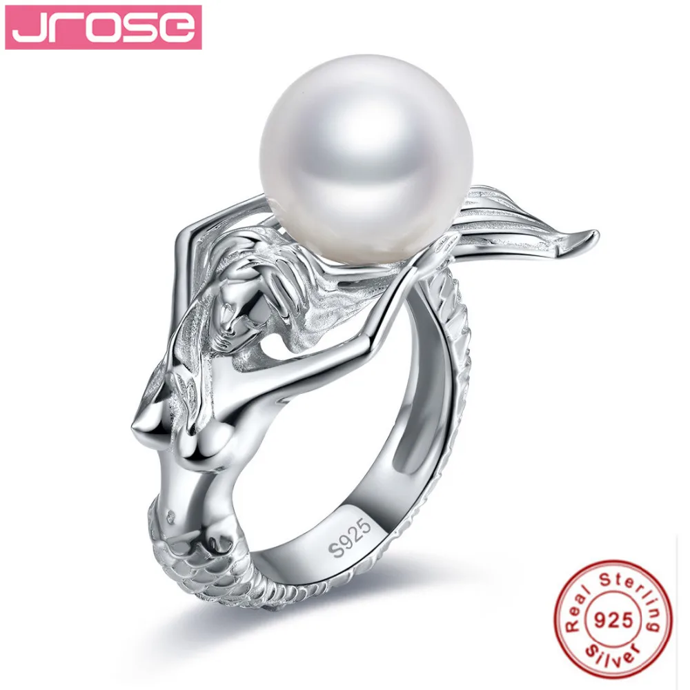 

Jrose genuine zircon 100% solid 925 sterling silver ring wedding dress luxury white bead precious beads ladies ring wholesale
