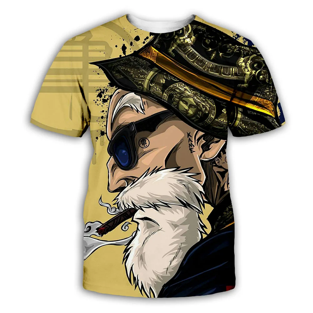 PLstar Cosmos  Summer T-Shirts Men Anime Print Dragon Ball 3D tshirt Oogway Tees Master Roshi Men shirt plus size XS-7XL