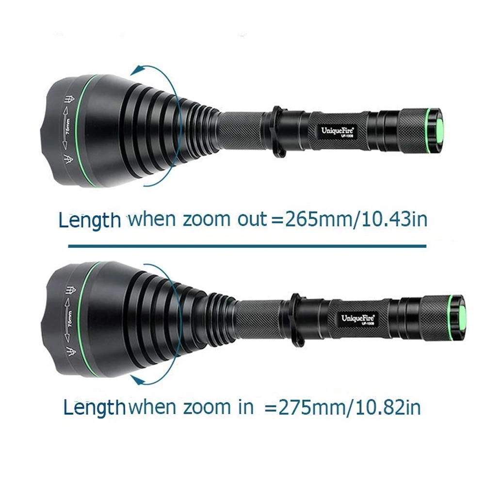UniqueFire 1508 IR 940NM 75 мм 3 Режимы светодиодный фонарик зум фокус инфракрасный свет