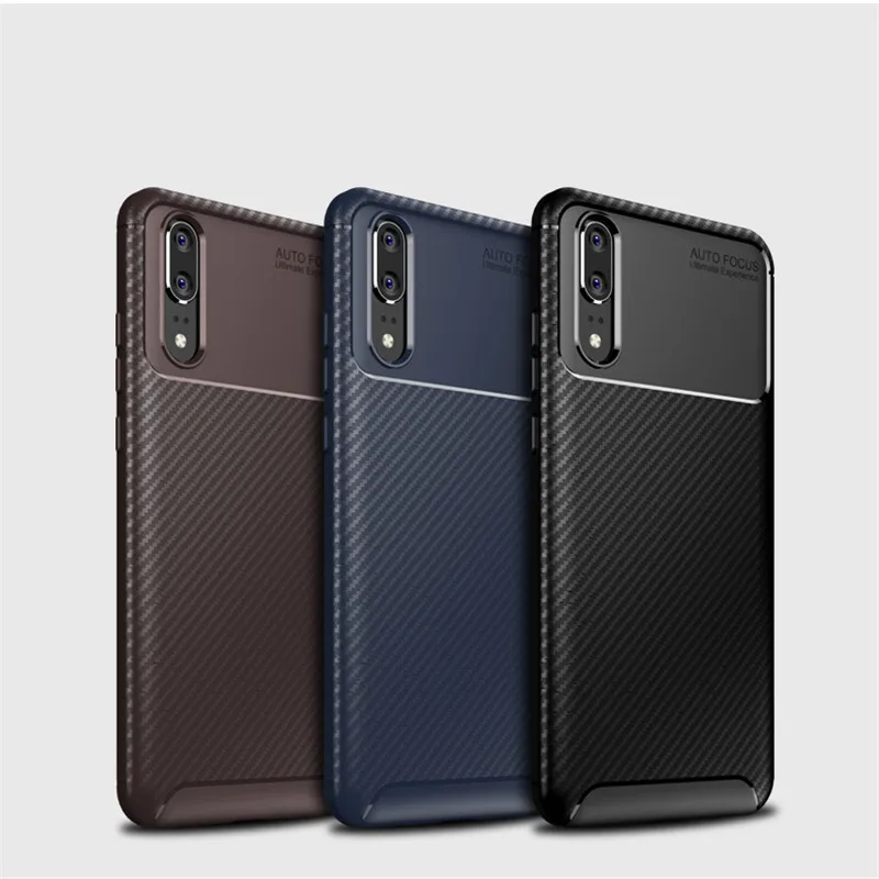 

For Huawei P20 Plus DILLON GUAN Luxury Carbon Fiber Silicone Soft TPU Case For Huawei P20 Nova 3 mate 10 Phone Coque Capa Cover
