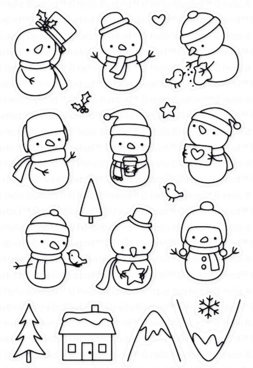 LAIN Snow Man Transparent Clear Silicone Stamp Seal for DIY Scrapbooking Photo Album Decorative
