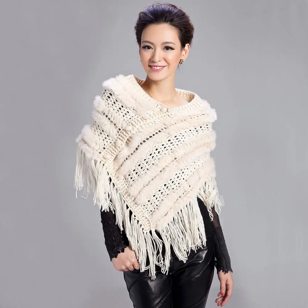 Étoles Tips Dames White Ponchos Livraison Femmes Capes white coffee Yellow Tricoté Beige Gratuite black Glands Réel De Lapin Avec coffee Fourrure khaki Furry earth qTzU0pT