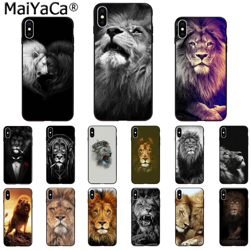 Чехол для мобильного телефона MaiYaCa Animaux lion iphone SE 2020 11 pro 6S 6plus 7plus 8 8Plus X Xs MAX 5S