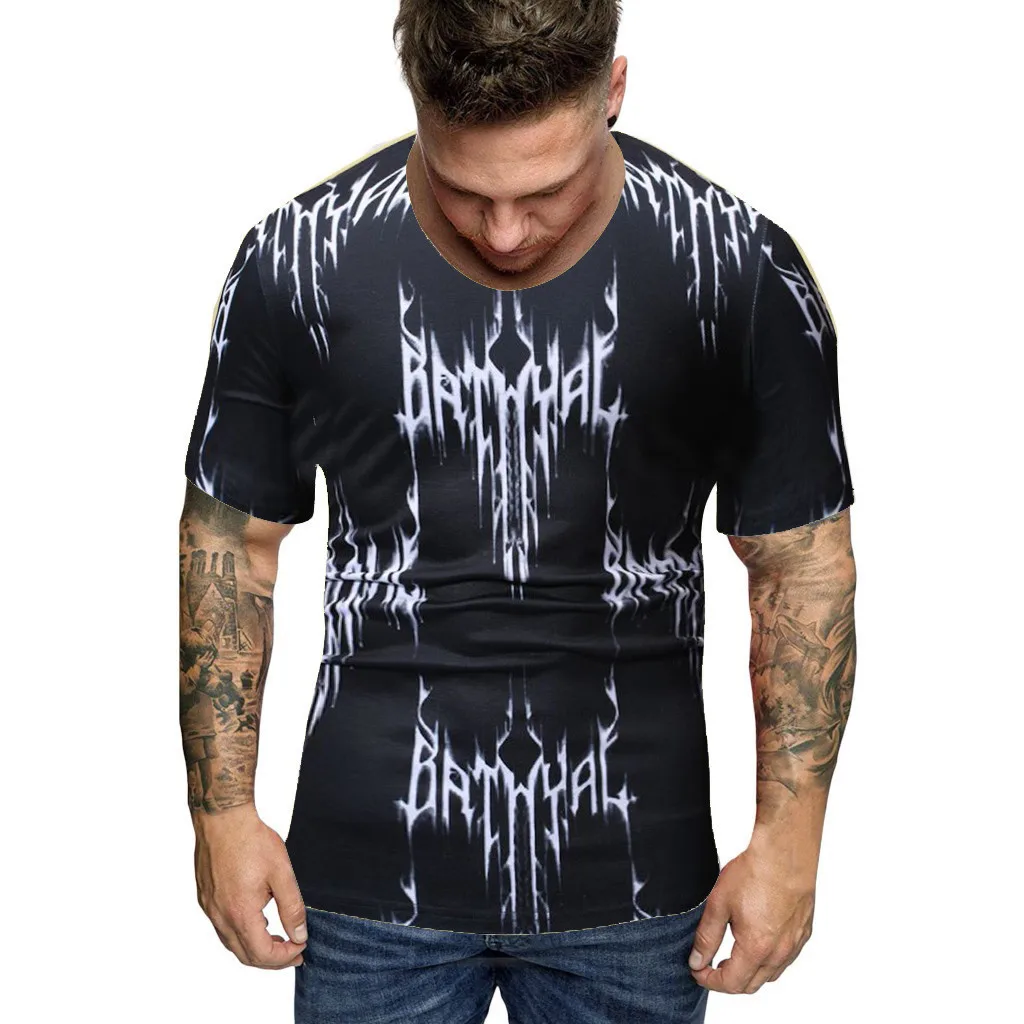 Men T-Shirts Short Summer Tops Cool Shirt Tee Striped Splicing Pattern Casual Lapel Sleeve 2019 Easter | Мужская одежда