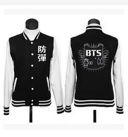 Image BTS 2016 kpop exo youth club bulletproof baseball uniform fleece jackets coat Han edition sweethearts