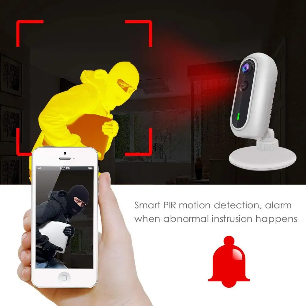  Camere di sicurezza 1080 P HD WiFi IP Camera Wireless Home di Sorveglianza Della Macchina Fotografi
