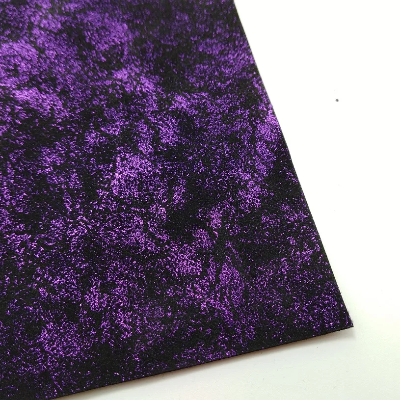 Buy 2PCS A4 SIZE Faux Leather Fabric Metallic Purple PU Leather Fabric Sewing