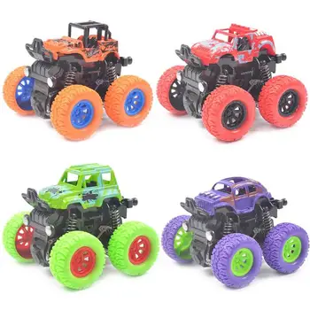 

New Mini Inertial off-Road Vehicle Four-Wheel-Drive Plastic Children Toy Car Stunt Car