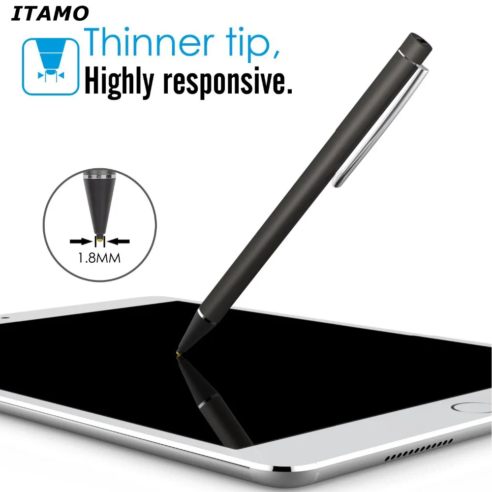 bilder für ITAMO Anerkennung Screen Stylus Stift Wiederaufladbare kapazitiven 1,8mm Dünner tip stylus für iphone IOS für Android bilder für ITAMO Anerkennung Screen Stylus Stift Wiederaufladbare kapazitiven 1,8mm Dünner tip stylus für iphone IOS für Android