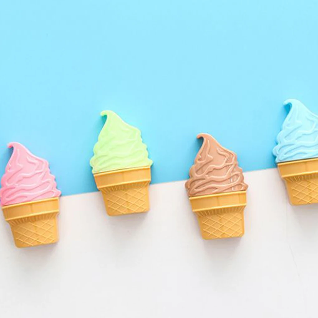 

Cute Cartoon Ice Cream Pencil Sharpener Manual Mechanical Pencil Sharpener Double Hole Plastic Candy Colored for Kids