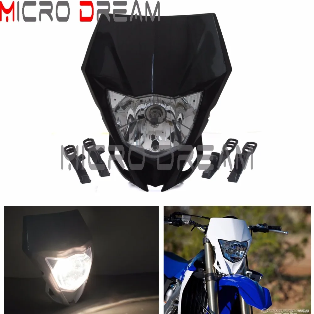 

Black Offroad Dirt Bike Motocross Universal Headlight Fairing With Foglight For Yamaha 2015-2016 WR250F 2012-2016 WR450F