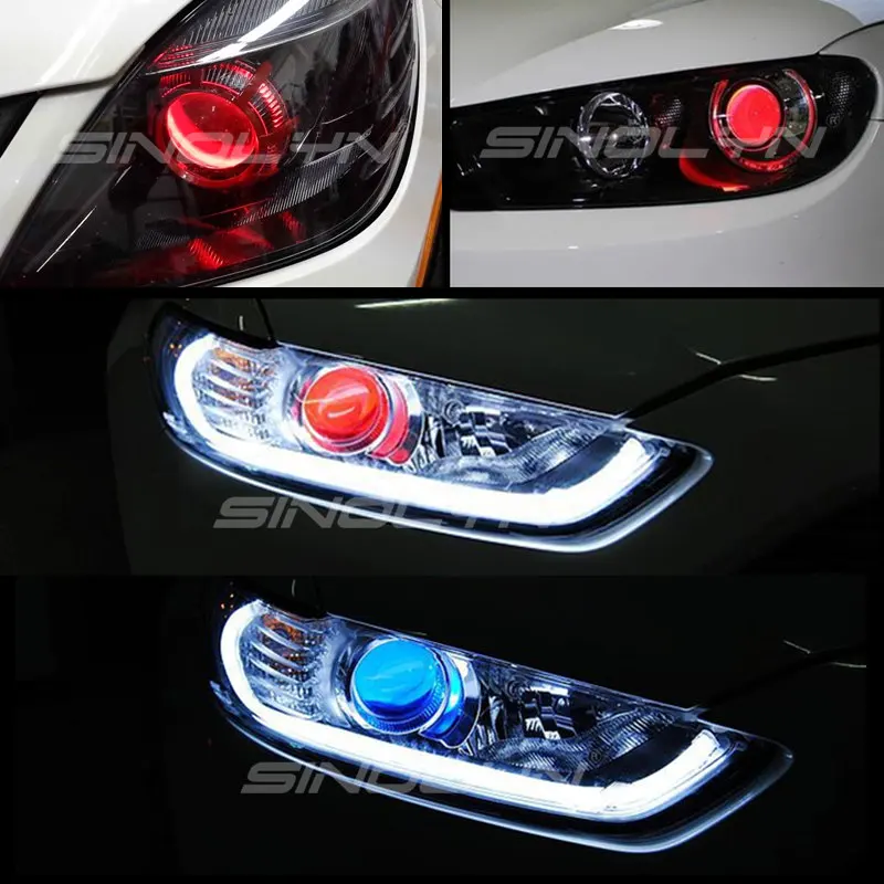 Car Styling LED Devil Eyes Demon Evil Eye DRL LED Module For Headlight Projector Lens Retrofit DIY Red Blue Yellow White 24V/12V