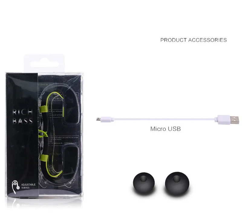 New Style Wireless Stereo 4.0 Bluetooth Headsets sweatproof Noise Cancelling with Microphone Earplugs Neckband type PE12 (9)