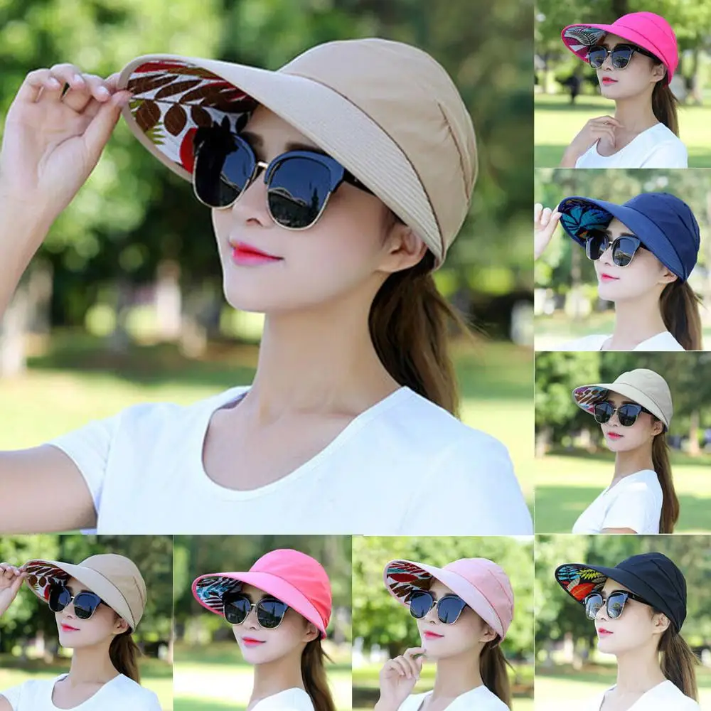 

Summer Casual Women Outing Duck-Tongue Hat Ladies Empty-Top Outdoor Sun Cap Cappello Donna Hats Cappelli 2019 Fashion Caps #D